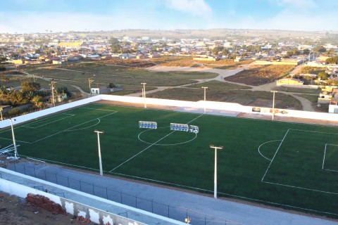 Deputado Patrick Lopes comemora a entrega do Novo Estádio Municipal em Nova Itarana