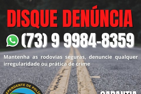 Polícia Rodoviária Estadual lança disk denúncia das rodovias