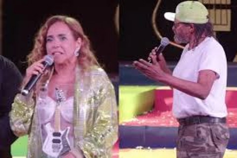 Clima esquenta durante premiação musical após Daniela Mercury insinuar agressão de Edson Gomes à esposa
