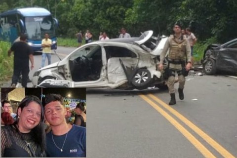 Mãe e filho morrem após colisão entre carros no sul da Bahia