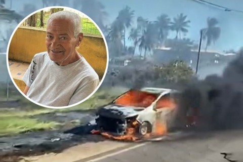 Idoso morre após veículo pegar fogo na BA-001 em Ilhéus