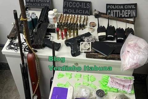 Grande operação policial apreende armas, drogas e veículos em Ilhéus, Una e Buerarema