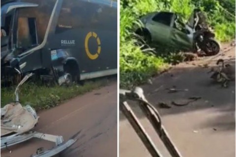 Motorista de carro morre após colisão com ônibus na BA-001 em Ituberá